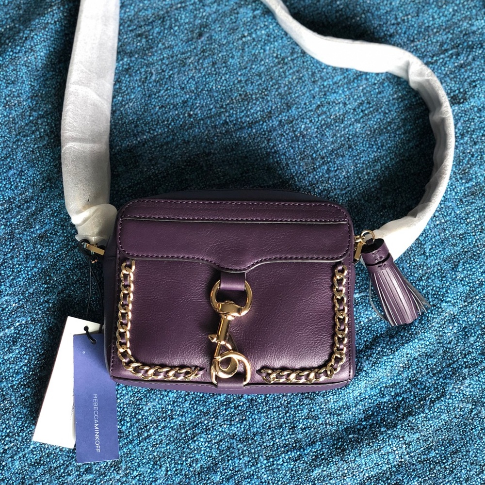 NWT Rebecca Minkoff Woven Chain Camera Bag